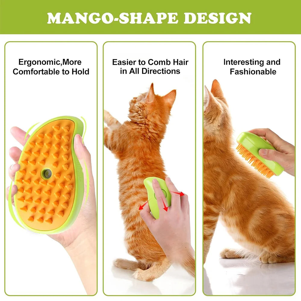 Hydrating Spray Pet Brush for Dogs & Cats with Detangling Mist Function for Long Fur Coat Care | Thomler