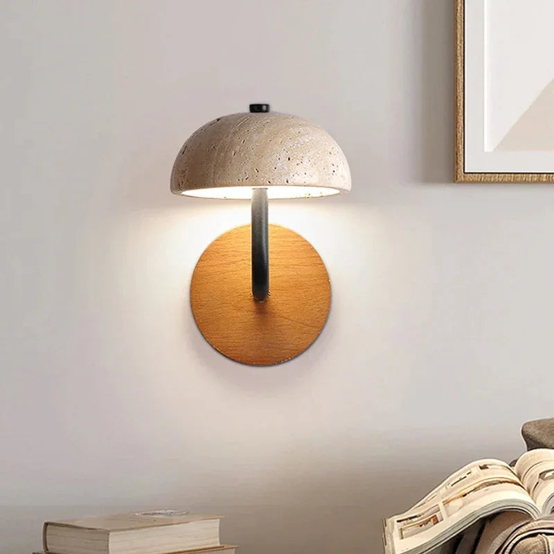 Wall Lamp Marble 8.7 in Warm White Bedroom Living Room Modern Wabi Sabi Sconce Accent Lighting Fixture | Thomler