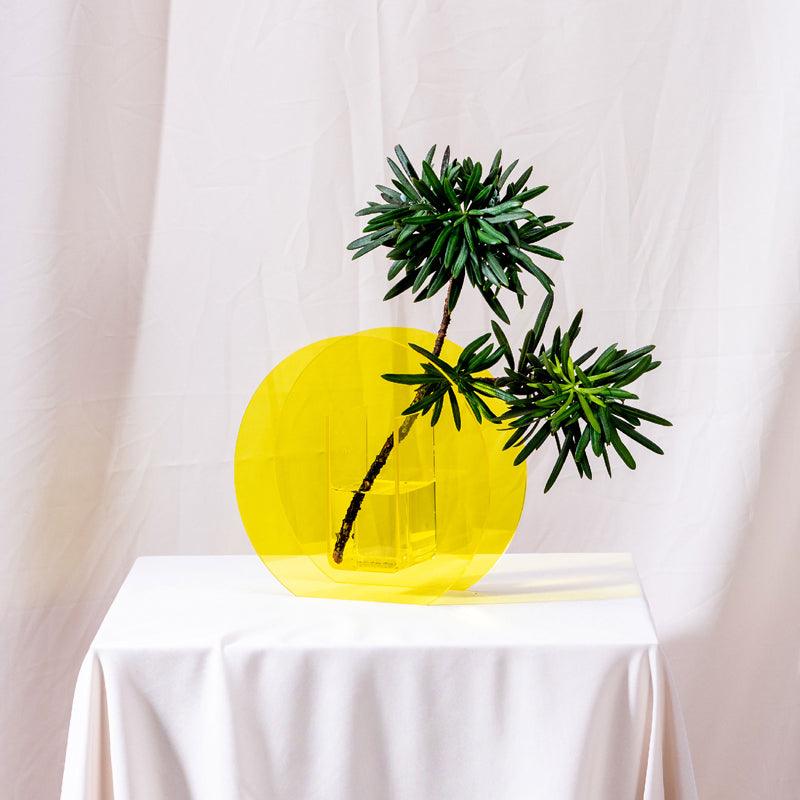 Vase Translucent Acrylic Decorative Geometric Modern Table Centerpiece Home Decor Flower Display Minimalist Accent Set | Thomler