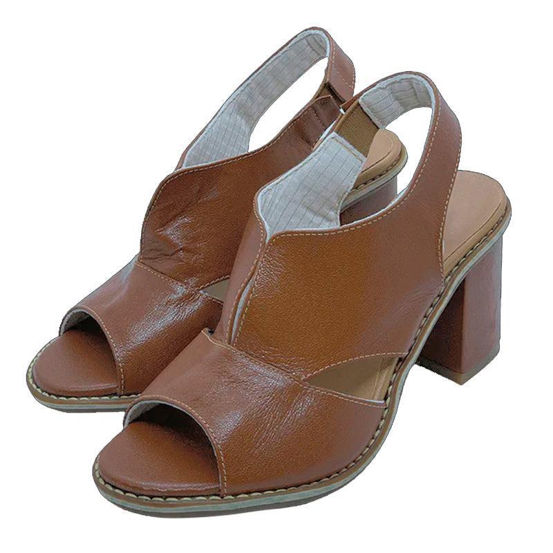 Blokhak Sandalen Dames Open Teen Elegant | Navando