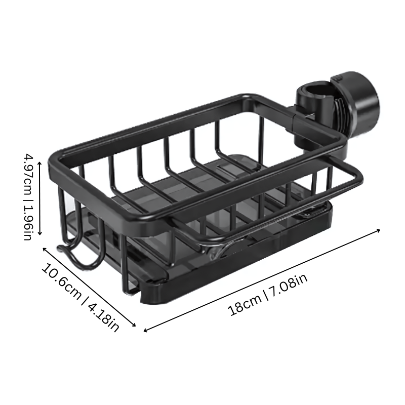 Over-the-Sink Caddy Organizer with Drainage Slots and Towel Hook for Kitchen Counter Space Saving | Thomler