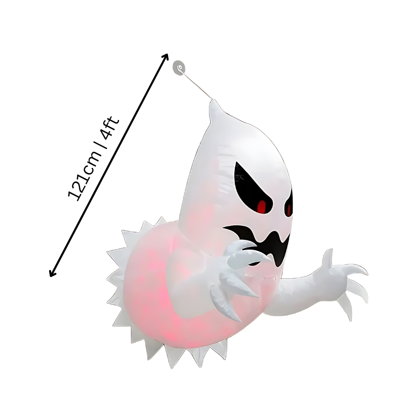 Inflatable LED Ghost Outdoor Halloween Decoration with Color-Changing Lights for Yard & Porch | Thomler