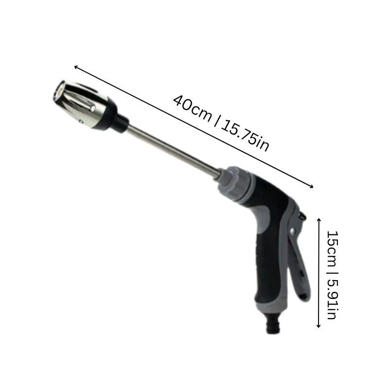 High-Pressure Car Wash Nozzle with Adjustable Spray Control & Thumb Switch for Garden Hose – Professional Auto Detailing at Home | Thomler