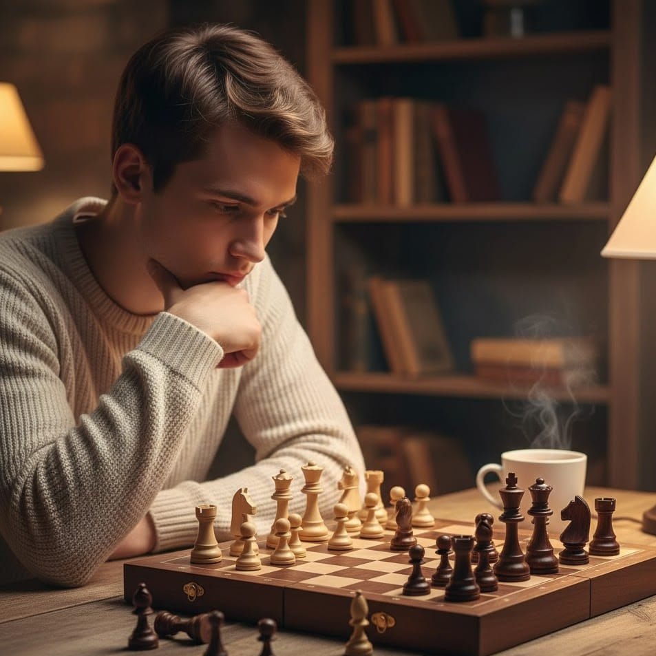Handcrafted Wooden Chess Set with Folding Board and Solid Wood Pieces for Home, Travel & Tournament Play | Thomler