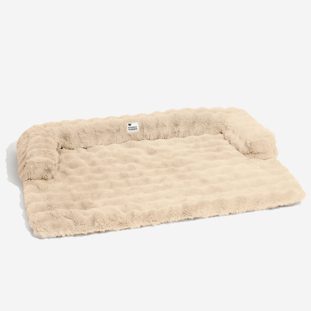 Ultra-Plush Pet Couch Cover & Cushion Mat for Dogs and Cats - Washable Non-Slip Furniture Protector Throw Blanket with Deep Pile Faux Fur | Thomler