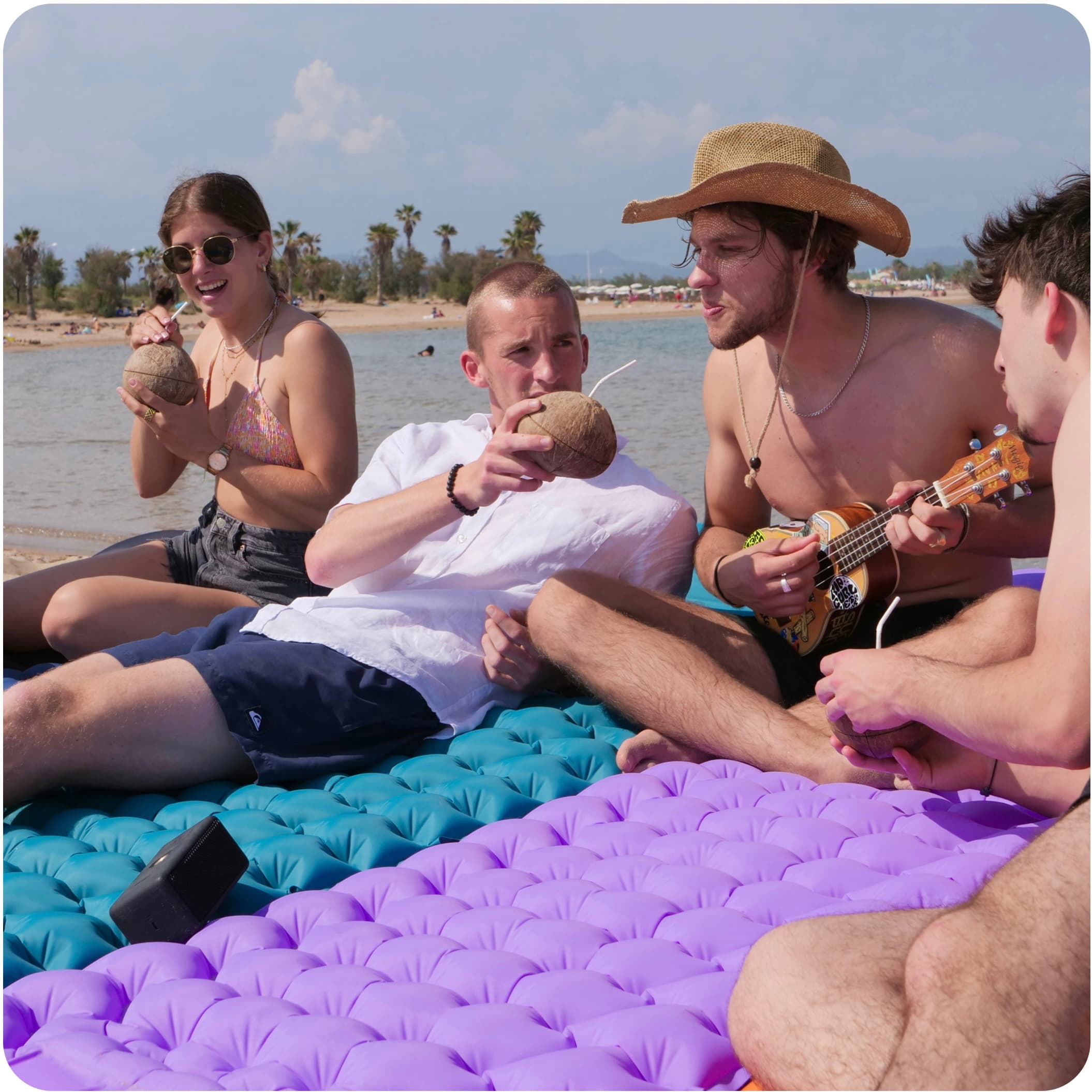 Self-Inflating Camping Sleeping Pad with Built-In Pump | Lightweight Insulated Sleep Mat for Backpacking Hiking Travel | 75x23 in Compact | Thomler