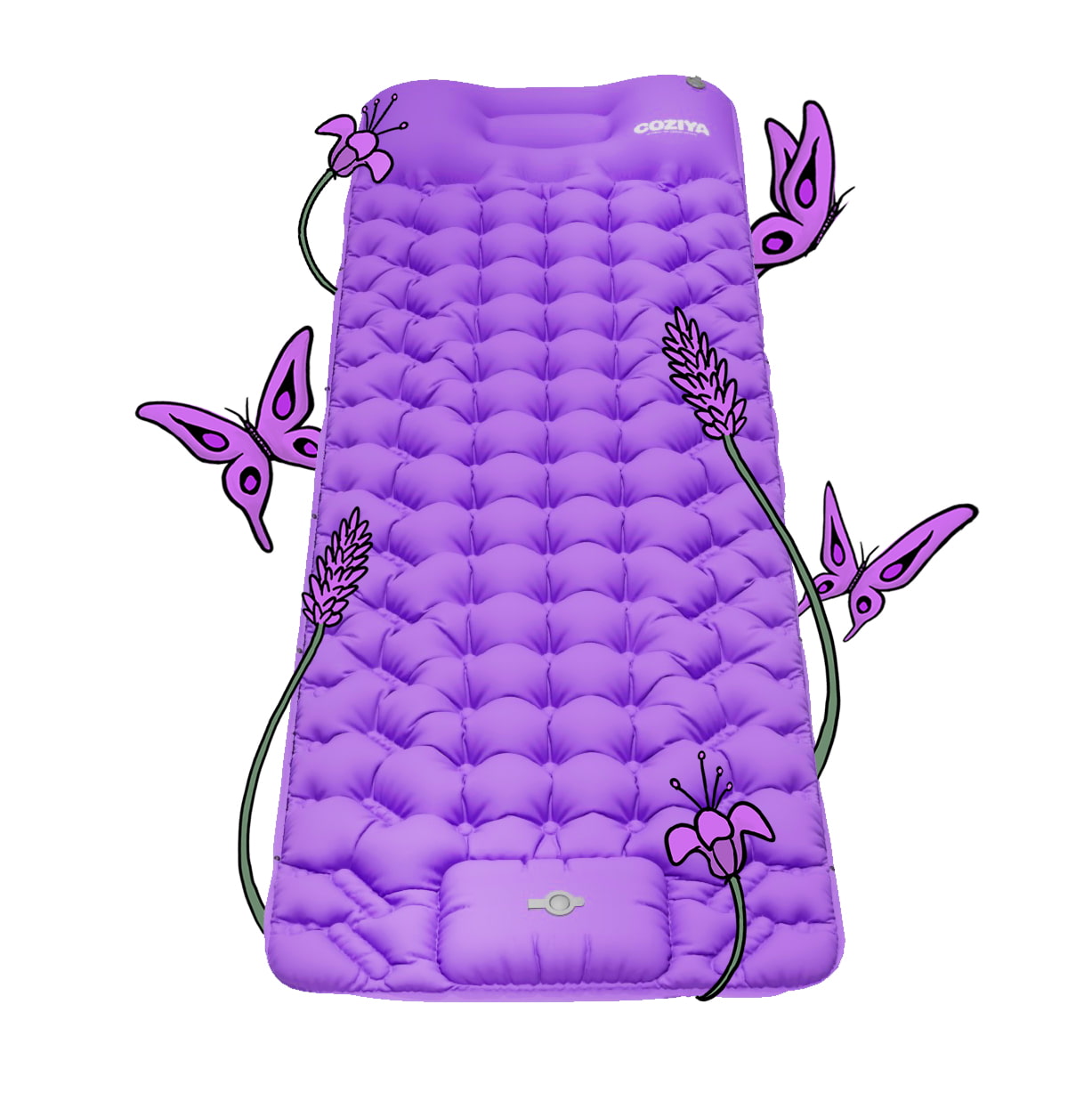 Self-Inflating Camping Sleeping Pad with Built-In Pump | Lightweight Insulated Sleep Mat for Backpacking Hiking Travel | 75x23 in Compact | Thomler
