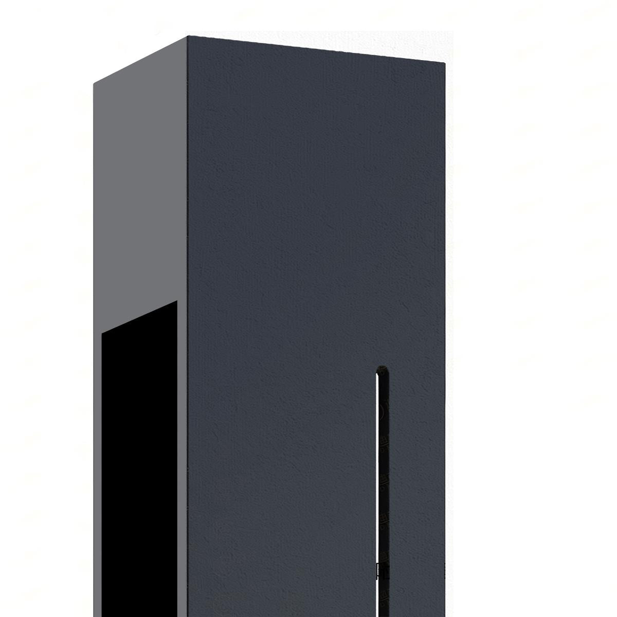 Contemporary Rectangular Post Lamp 30W Charcoal Finish for Pathway Driveway Yard Hardwired 110-220V IP65 Weatherproof Bollard Fixture | Thomler