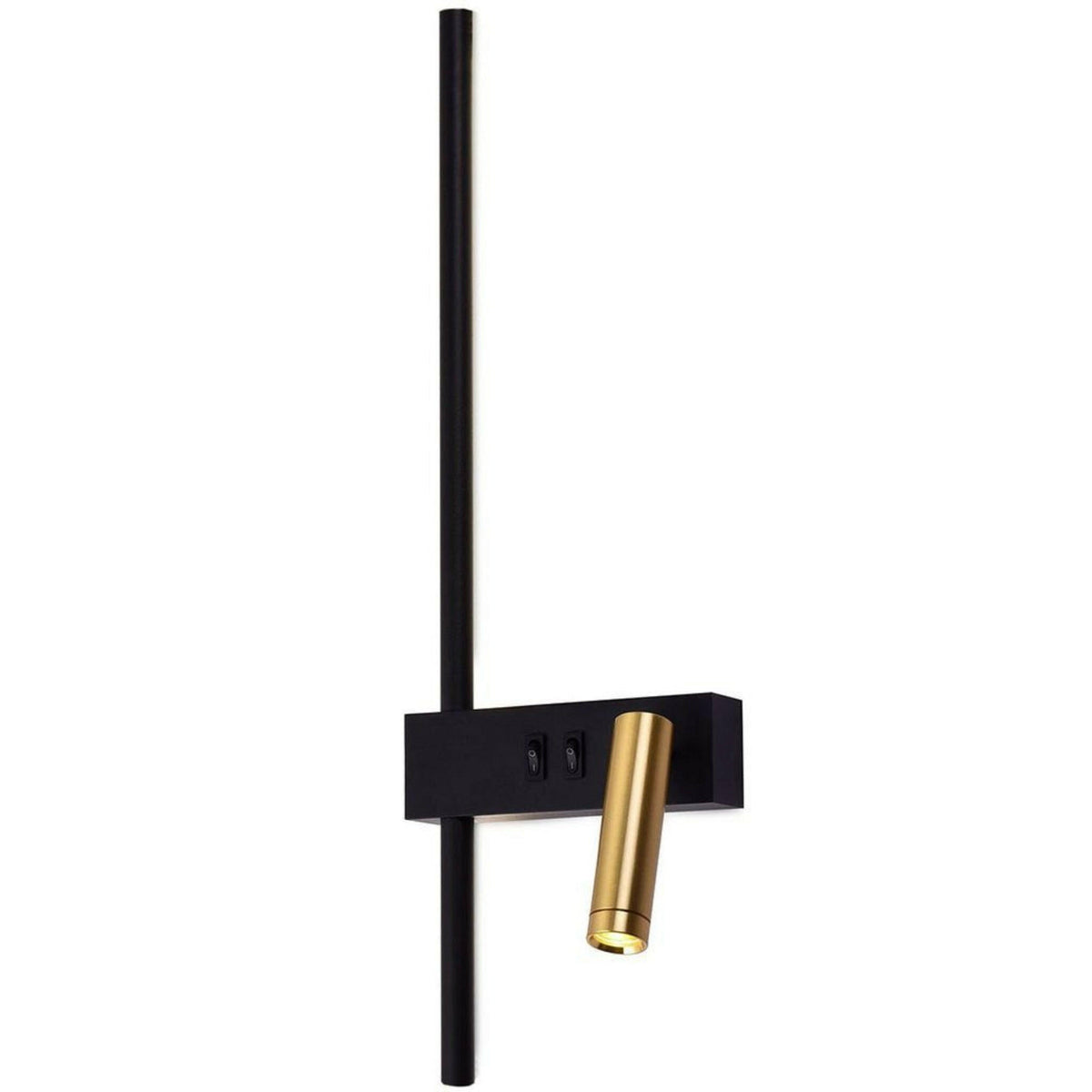 Contemporary Iron Linear Sconce with Integrated LED Illumination for Bedroom & Study | Thomler