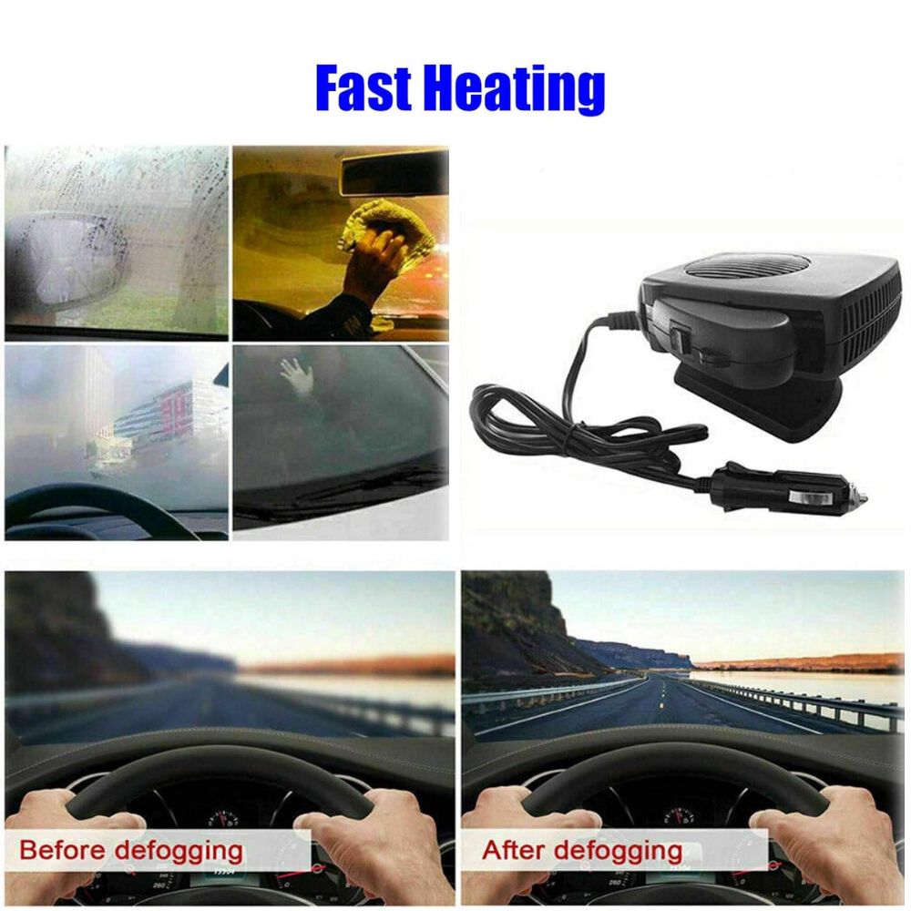Portable 12V Car Heater 150W/300W Ceramic Fan for Quick Window Defrosting & Cabin Warmth in Winter | Thomler