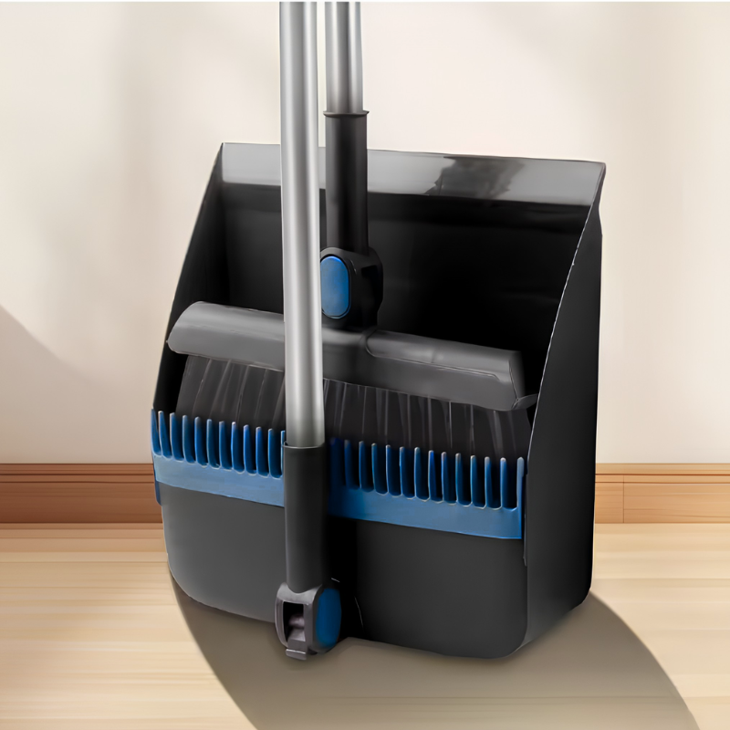 Rotating Broom and Dustpan Set with Telescoping Handle – Space-Saving Storage and Easy Floor Cleaning | Thomler