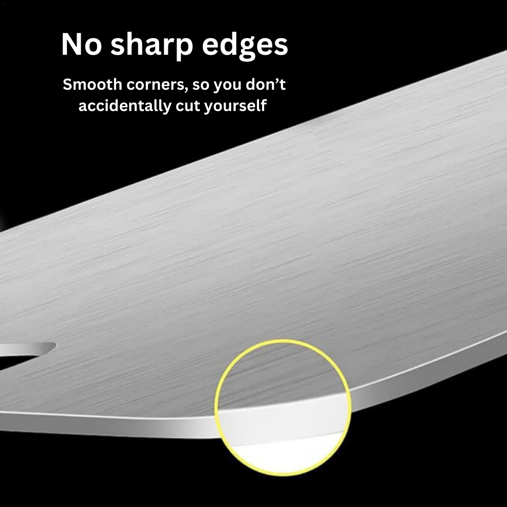 Titanium Prep Surface Non-Porous Knife-Friendly Food Board for Home & Professional Kitchens Silver Finish Antibacterial | Thomler