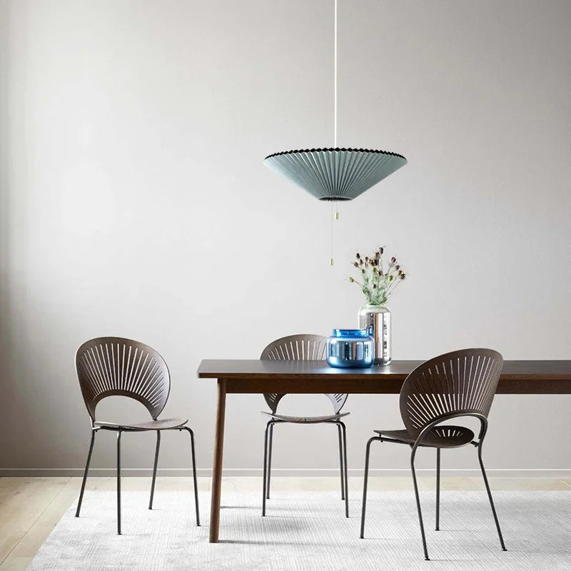 Pendant Light Paper Adjustable 12 in Round Cylinder Warm LED Dining Room Kitchen Hanging Lamp Multi-Scene Lighting | Thomler