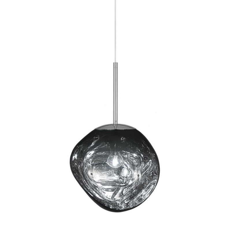 Sculpted Glass Pendant Light with Adjustable Cord for Dining Room & Living Room | Modern Ceiling Lighting Fixture | Thomler
