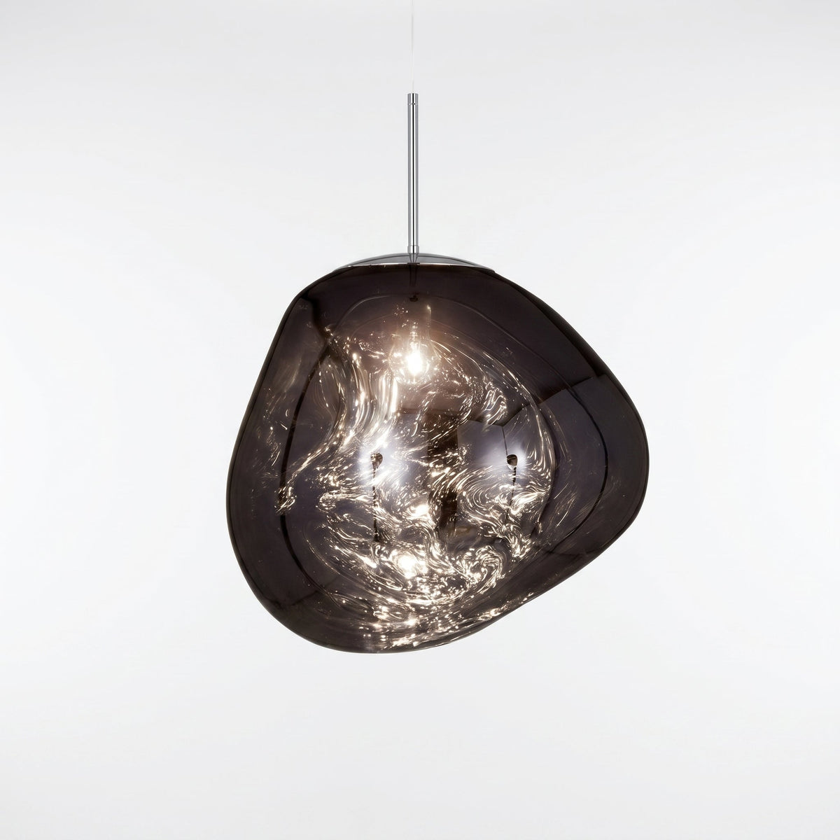 Reflective Globe Pendant Light with Molten Core Glow – Modern Acrylic LED Ceiling Lamp for Dining Room, Kitchen Island, Entryway – Warm | Thomler