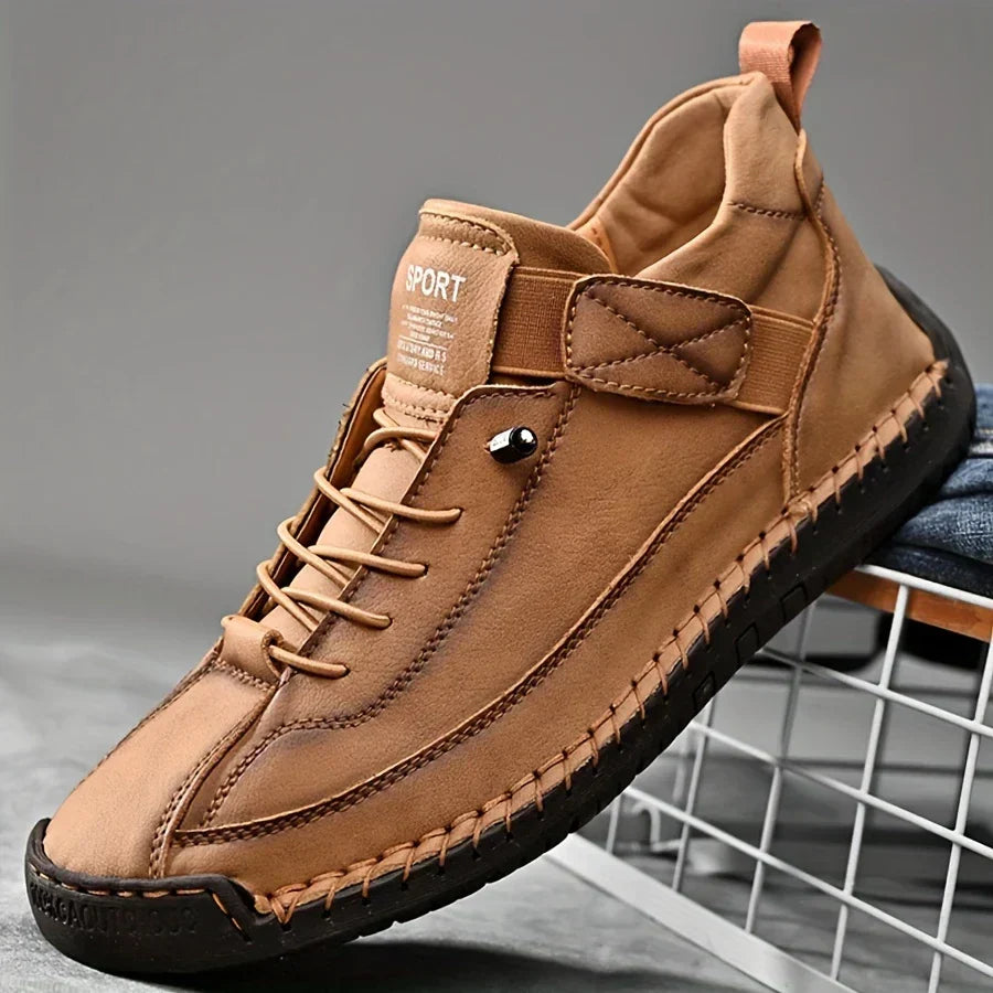 Men's Slip-On Walking Shoes with Arch Support for Plantar Fasciitis, Wide Fit Lightweight Casual Footwear for All-Day Comfort | Thomler