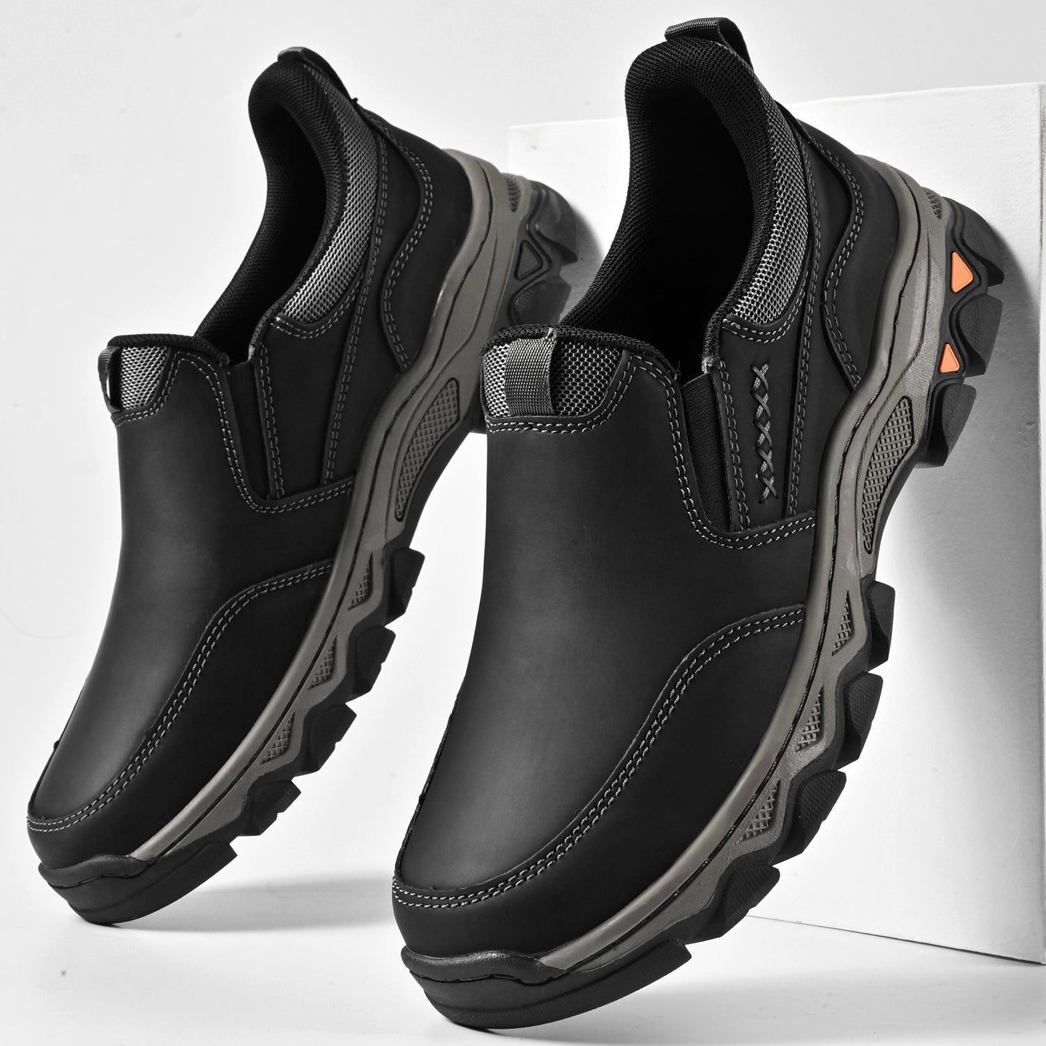 Men's Arch Support Slip-On Loafers for All-Day Walking & Standing | Posture-Correcting Footbed | Thomler