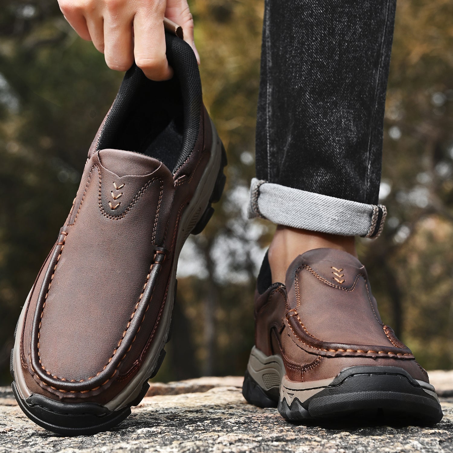 Men's Arch Support Loafers for All-Day Comfort & Posture Alignment – Cushioned Sole, Non-Slip Tread, Breathable Upper – Perfect for Work | Thomler