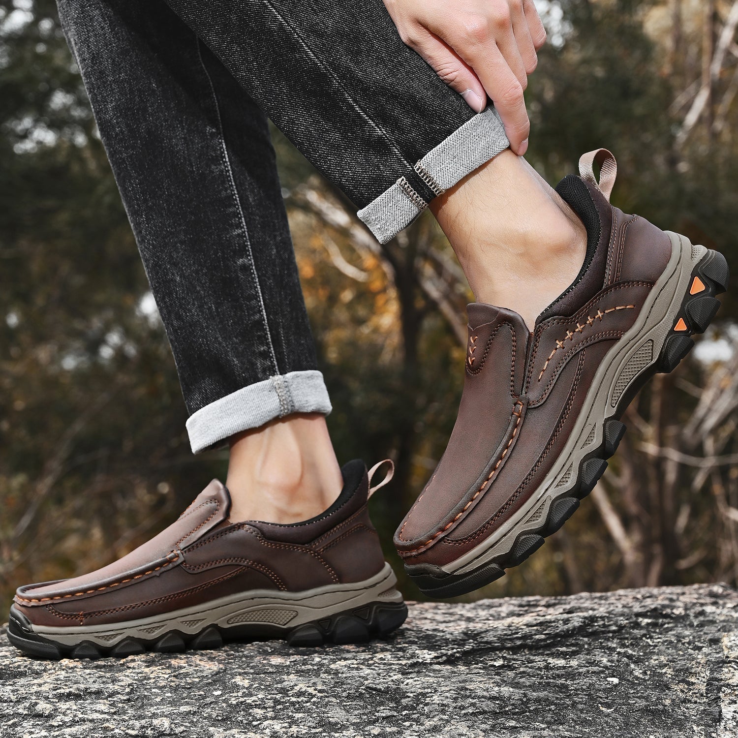 Men's Arch Support Loafers for All-Day Comfort & Posture Alignment – Cushioned Sole, Non-Slip Tread, Breathable Upper – Perfect for Work | Thomler