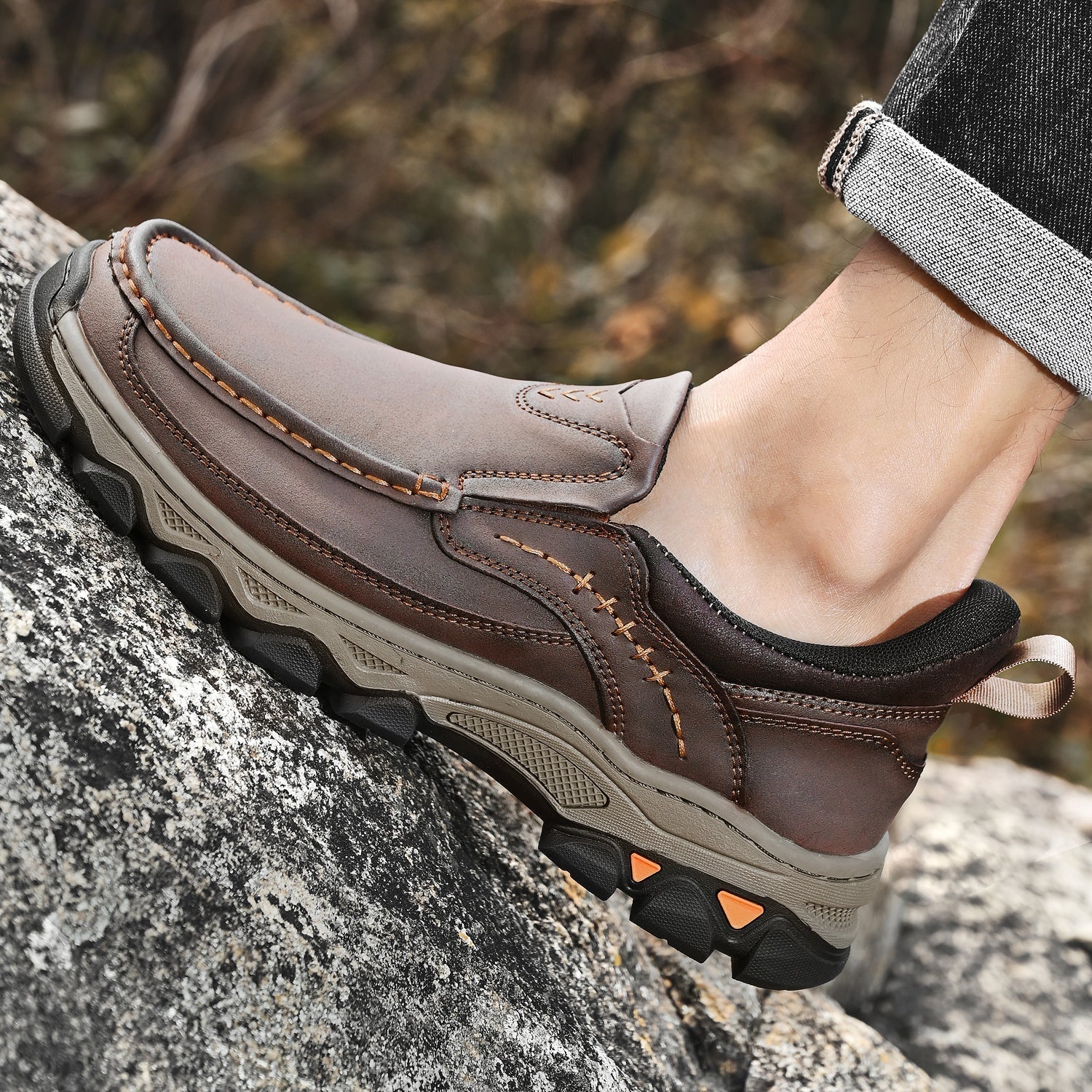 Men's Arch Support Loafers for All-Day Comfort & Posture Alignment – Cushioned Sole, Non-Slip Tread, Breathable Upper – Perfect for Work | Thomler