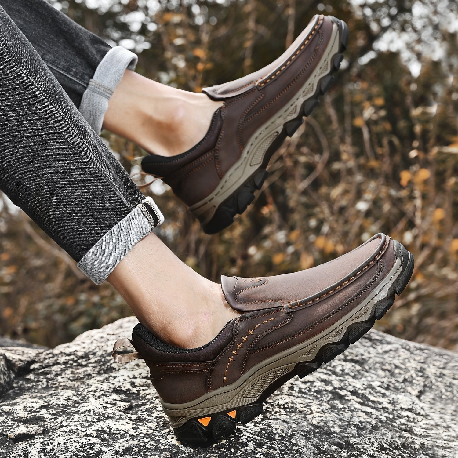 Men's Arch Support Loafers for All-Day Comfort & Posture Alignment – Cushioned Sole, Non-Slip Tread, Breathable Upper – Perfect for Work | Thomler