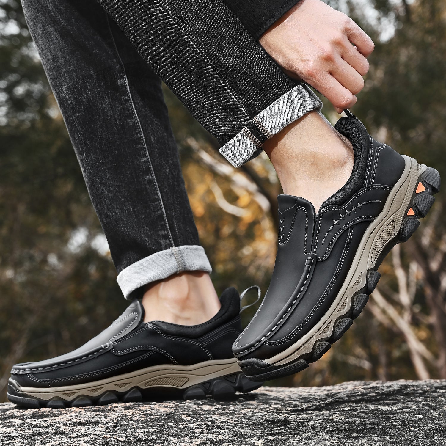 Men's Arch Support Loafers for All-Day Comfort & Posture Alignment – Cushioned Sole, Non-Slip Tread, Breathable Upper – Perfect for Work | Thomler