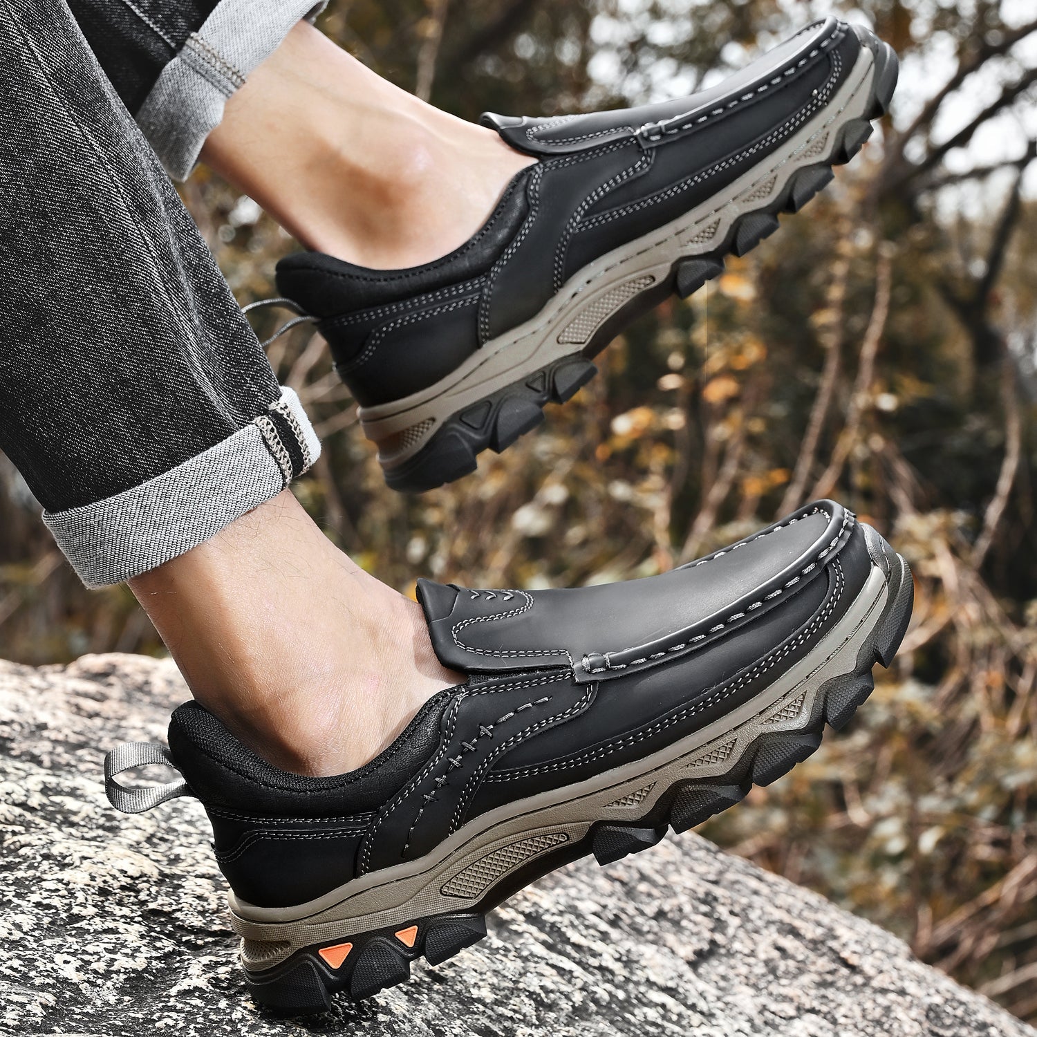Men's Arch Support Loafers for All-Day Comfort & Posture Alignment – Cushioned Sole, Non-Slip Tread, Breathable Upper – Perfect for Work | Thomler
