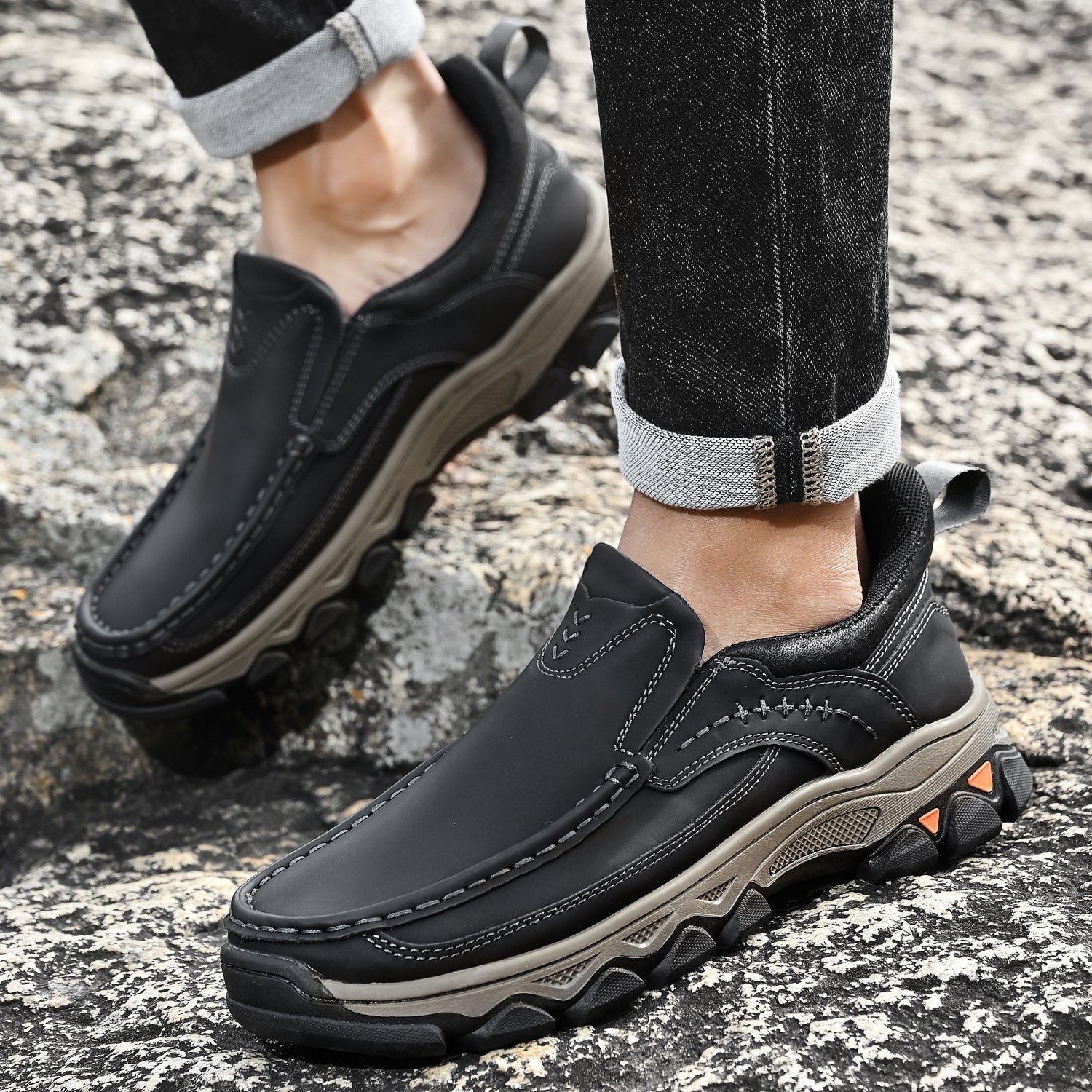 Men's Arch Support Loafers for All-Day Comfort & Posture Alignment – Cushioned Sole, Non-Slip Tread, Breathable Upper – Perfect for Work | Thomler