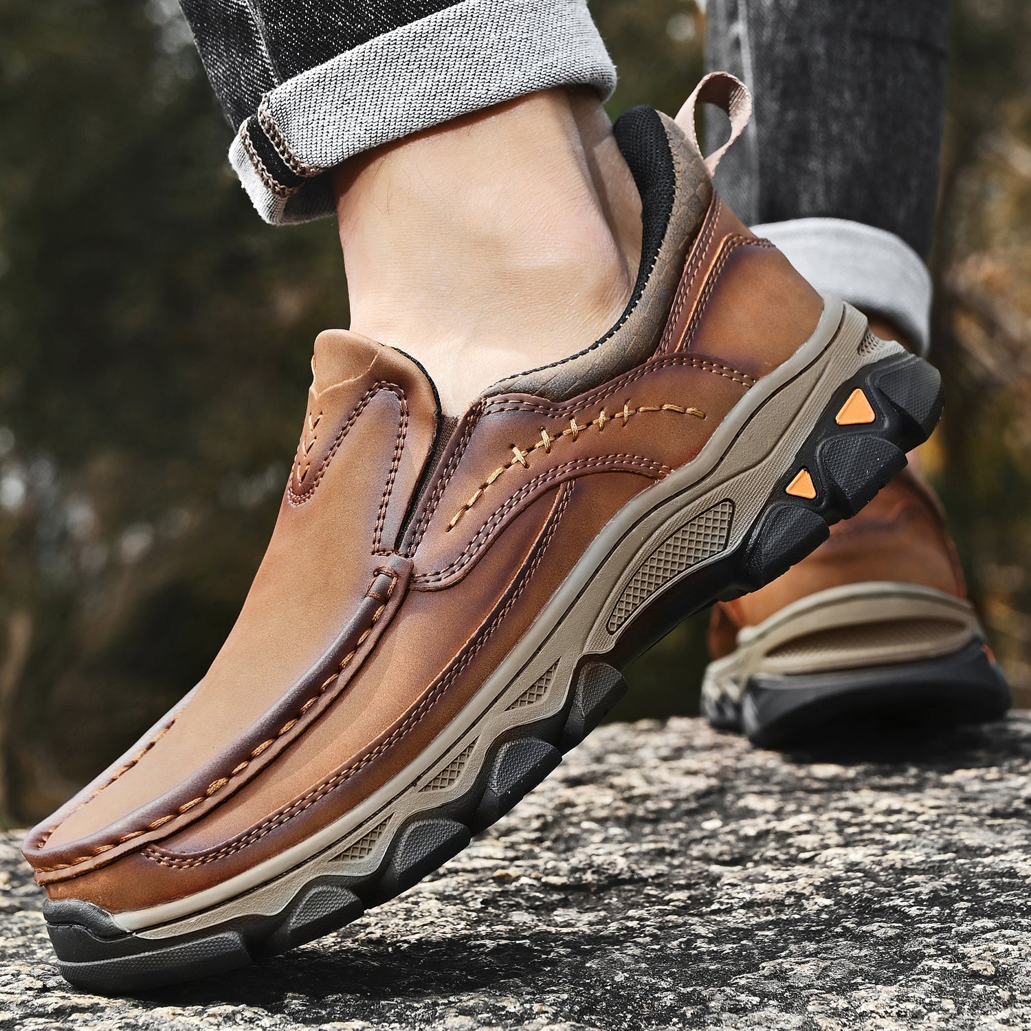 Men's Arch Support Loafers for All-Day Comfort & Posture Alignment – Cushioned Sole, Non-Slip Tread, Breathable Upper – Perfect for Work | Thomler