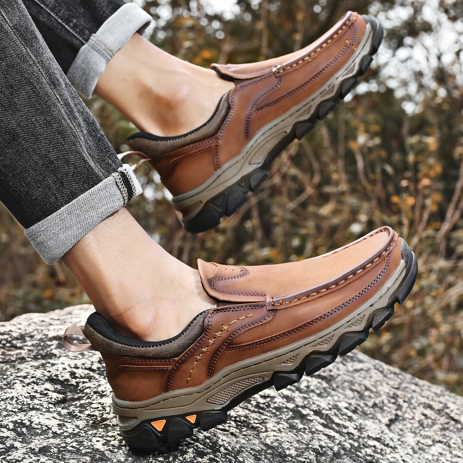 Men's Arch Support Loafers for All-Day Comfort & Posture Alignment – Cushioned Sole, Non-Slip Tread, Breathable Upper – Perfect for Work | Thomler