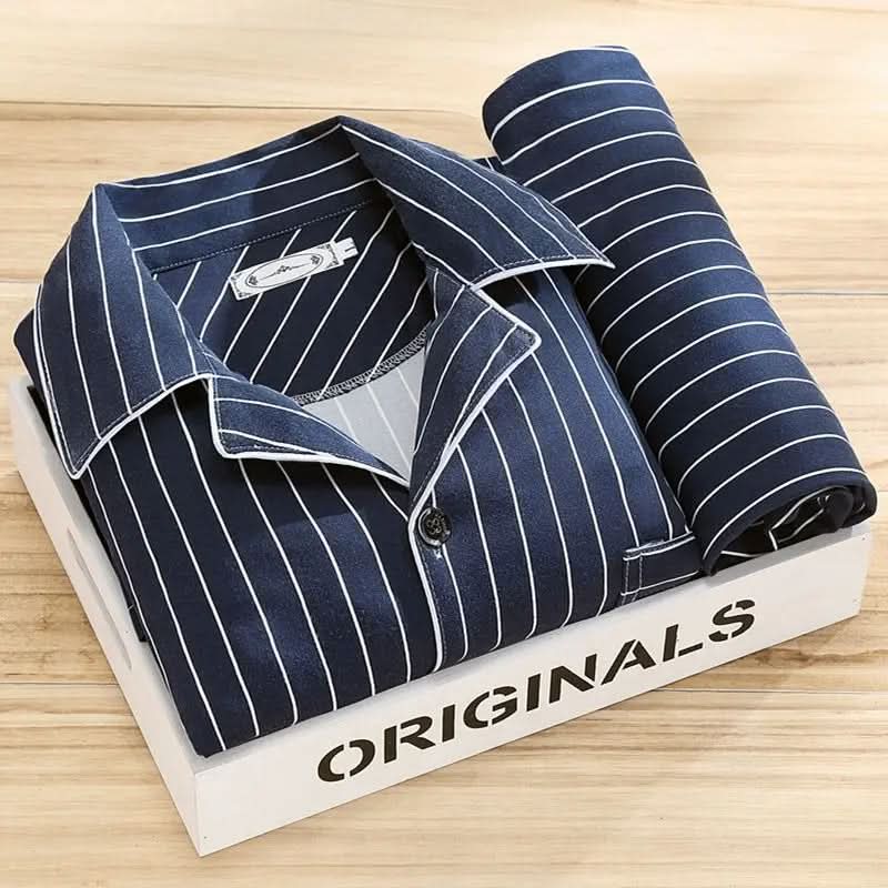 Men's Classic Lounge Shirt & Pant Set – Lightweight Cotton Sleepwear for All Seasons | Thomler