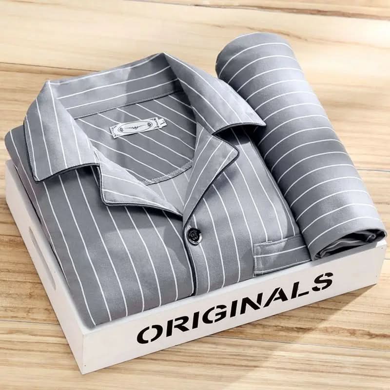 Men's Classic Lounge Shirt & Pant Set – Lightweight Cotton Sleepwear for All Seasons | Thomler