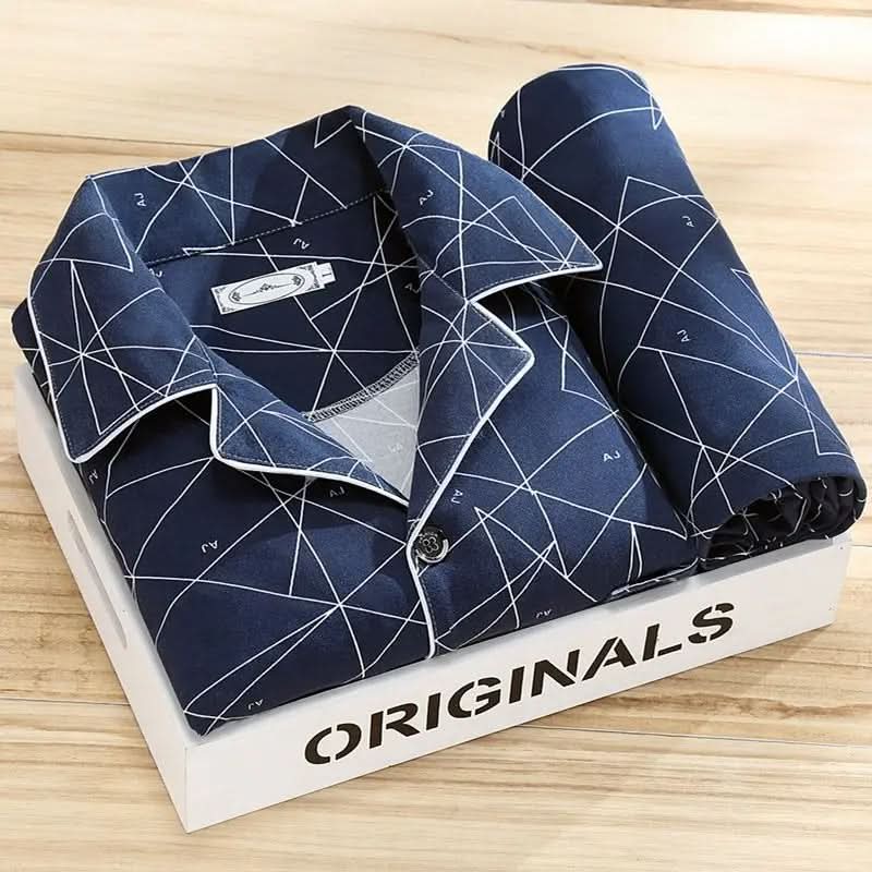 Men's Classic Lounge Shirt & Pant Set – Lightweight Cotton Sleepwear for All Seasons | Thomler