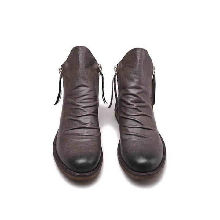 Men's Pointed-Toe Lace-Up Boots with Rubber Outsole – Classic Everyday Footwear for Work & Casual Wear | Thomler