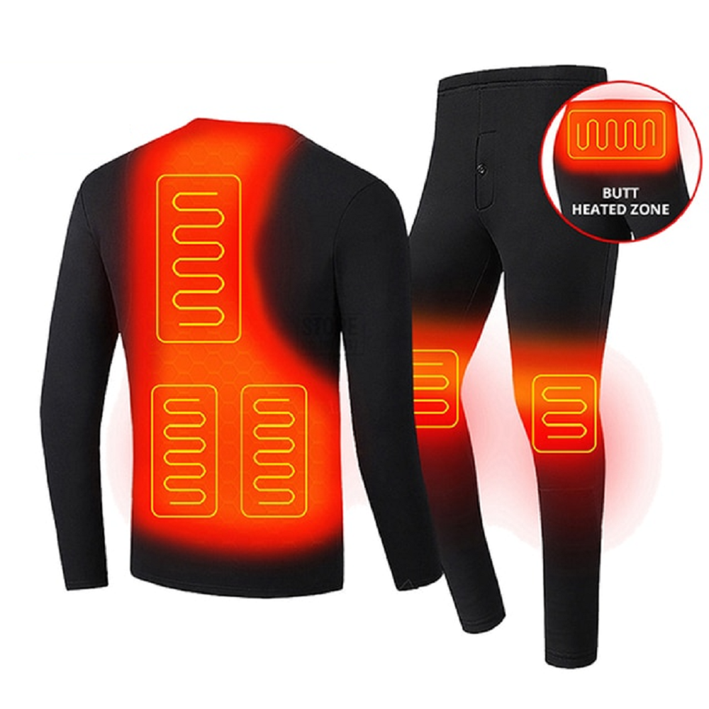 USB-Powered Heated Base Layer Set for Men & Women – Thermal Long Johns with Warming Zones | Thomler