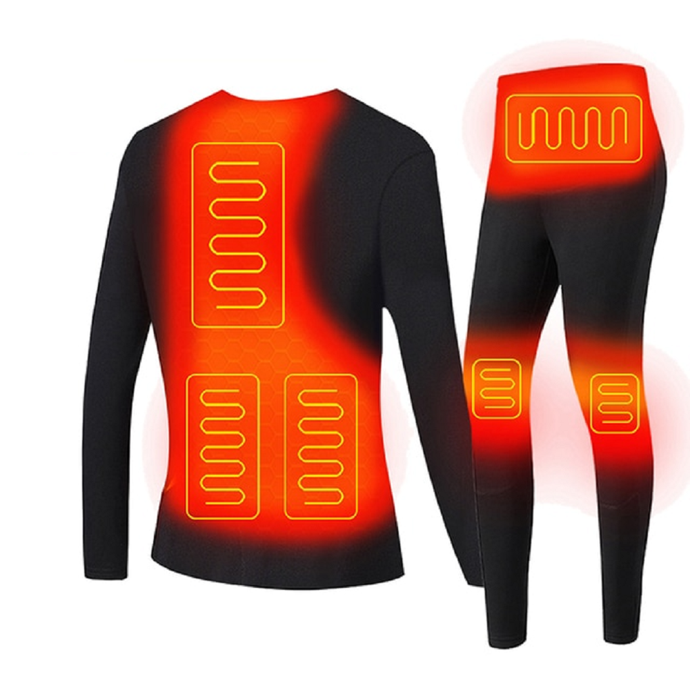USB-Powered Heated Base Layer Set for Men & Women – Thermal Long Johns with Warming Zones | Thomler