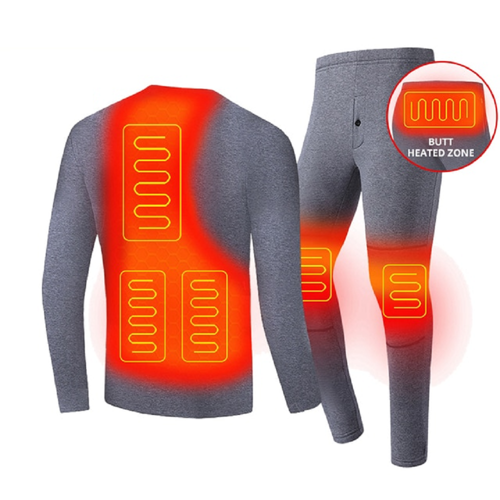 USB-Powered Heated Base Layer Set for Men & Women – Thermal Long Johns with Warming Zones | Thomler