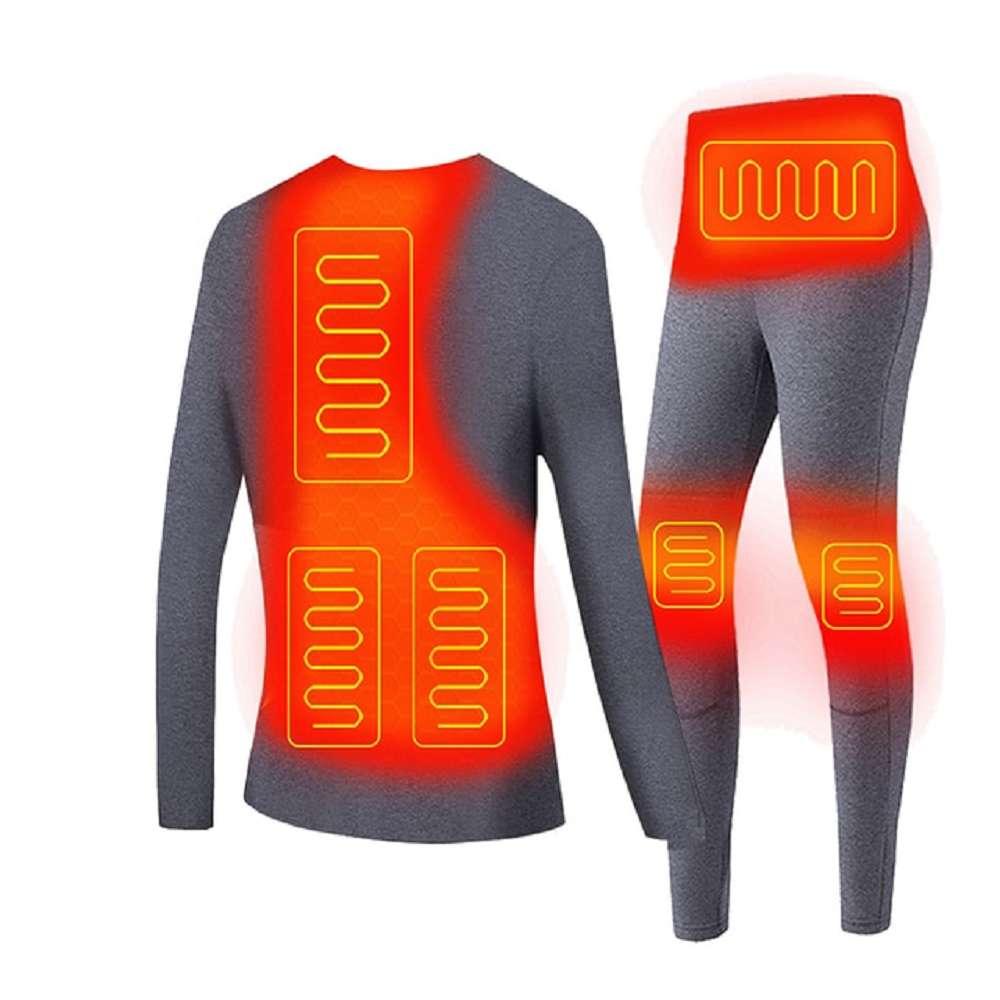 USB-Powered Heated Base Layer Set for Men & Women – Thermal Long Johns with Warming Zones | Thomler