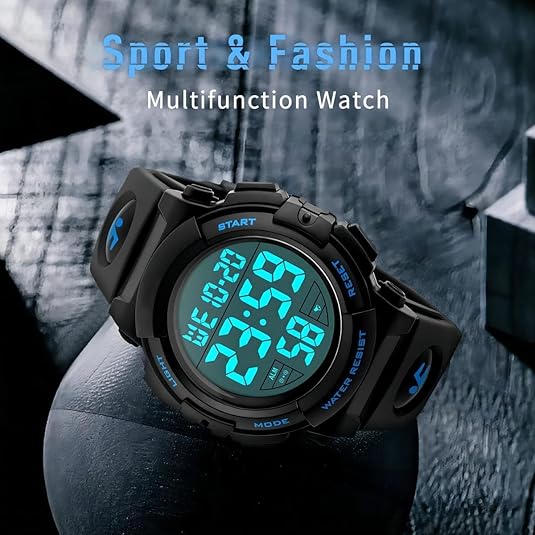 Tactical Digital LED Sports Watch Waterproof Shockproof Outdoor Adventure Timepiece for Men Active Lifestyle Running Hiking Fitness Training | Thomler