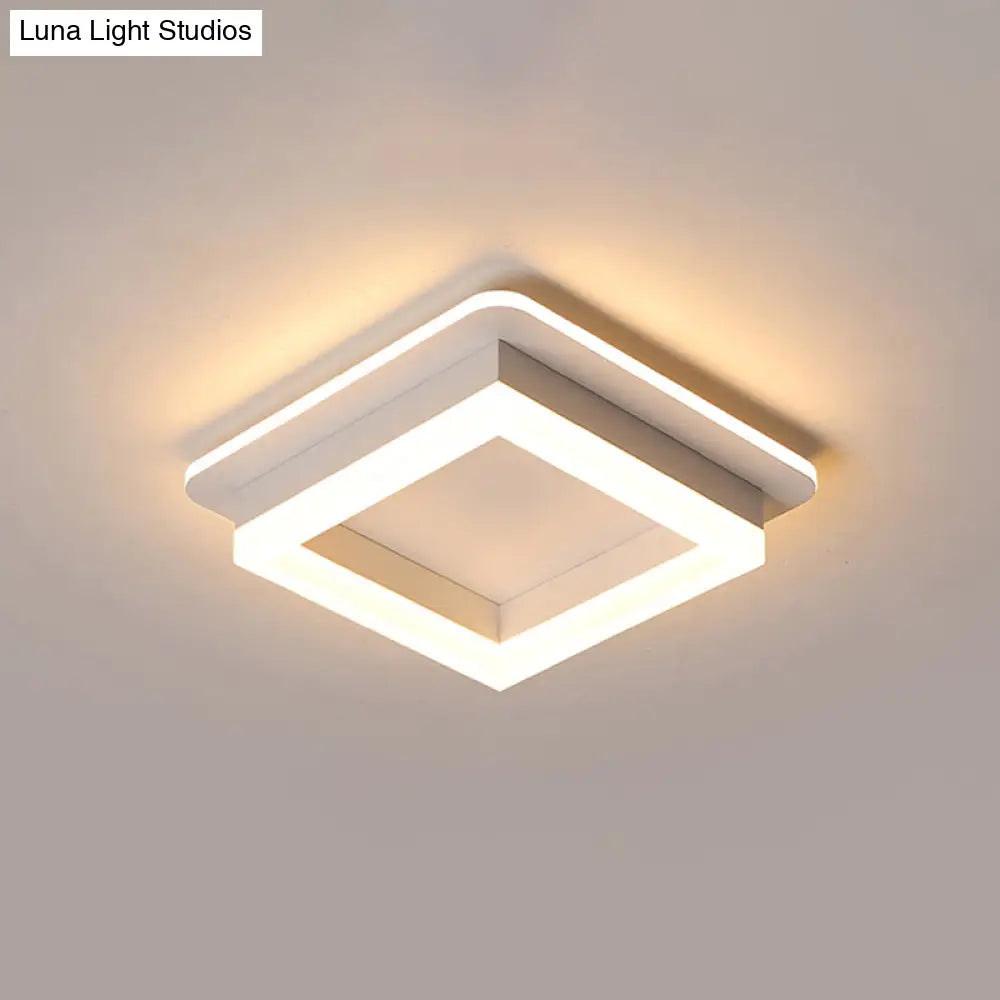 Compact Round & Square LED Ceiling Light for Hallways, Entryways, Bathrooms – Modern Low-Profile Design, 10-Inch Acrylic Lens, Dimmable | Thomler
