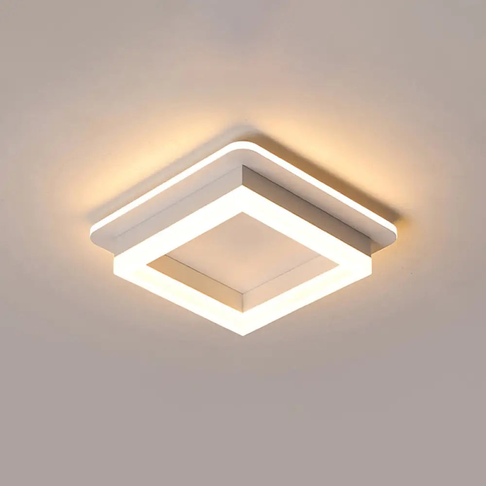 Compact Round & Square LED Ceiling Light for Hallways, Entryways, Bathrooms – Modern Low-Profile Design, 10-Inch Acrylic Lens, Dimmable | Thomler