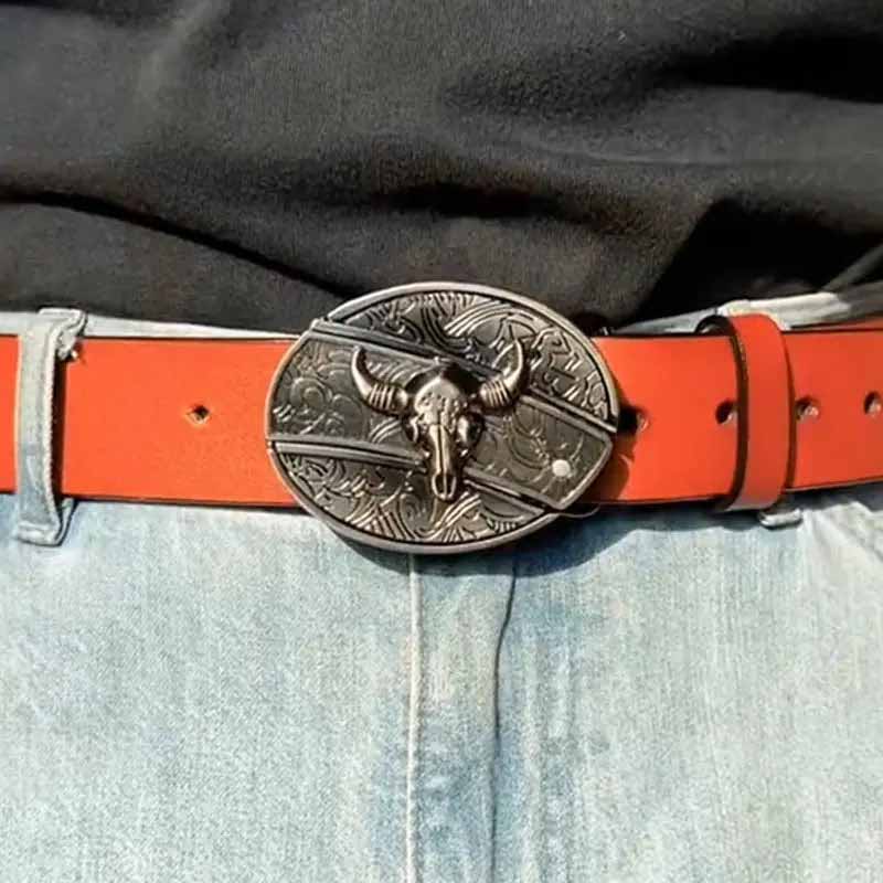 Western Engraved Zinc Alloy Accessory for 1.5 in Straps with Concealed Utility Tool for Men | Rodeo Ranch Rider Apparel | Thomler
