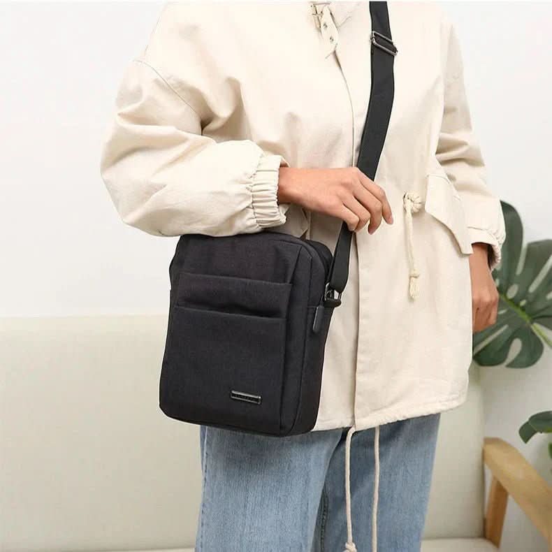 Water-Resistant Crossbody Messenger Bag with Security Zipper for Men – Urban Commuter Sling Bag for Travel & Daily Carry | Thomler