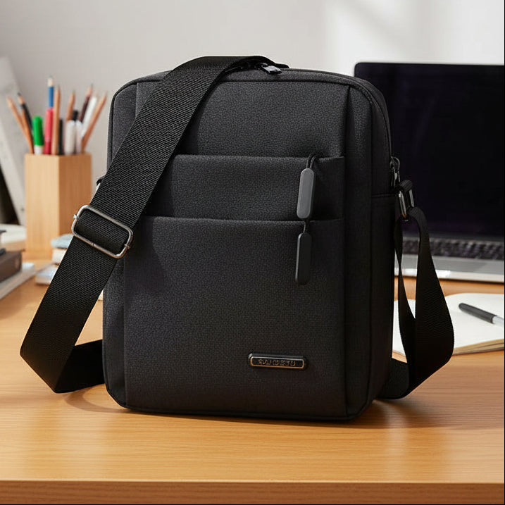 Water-Resistant Crossbody Messenger Bag with Security Zipper for Men – Urban Commuter Sling Bag for Travel & Daily Carry | Thomler