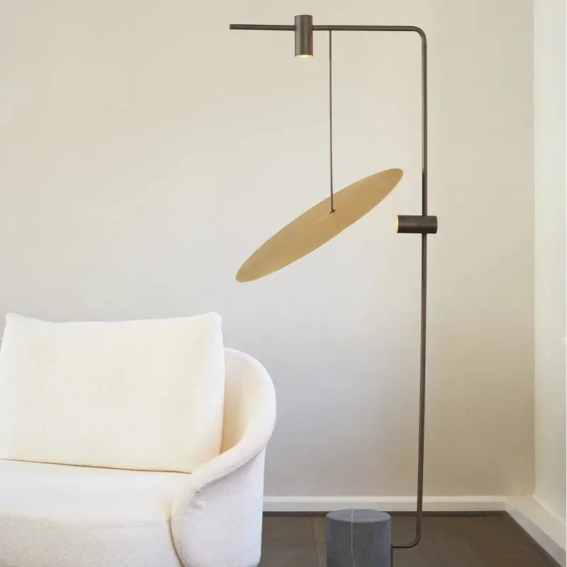 Floor Lamp Metal Marble 66.9 in Green Living Room Modern Contemporary Up Down Lighting | Thomler