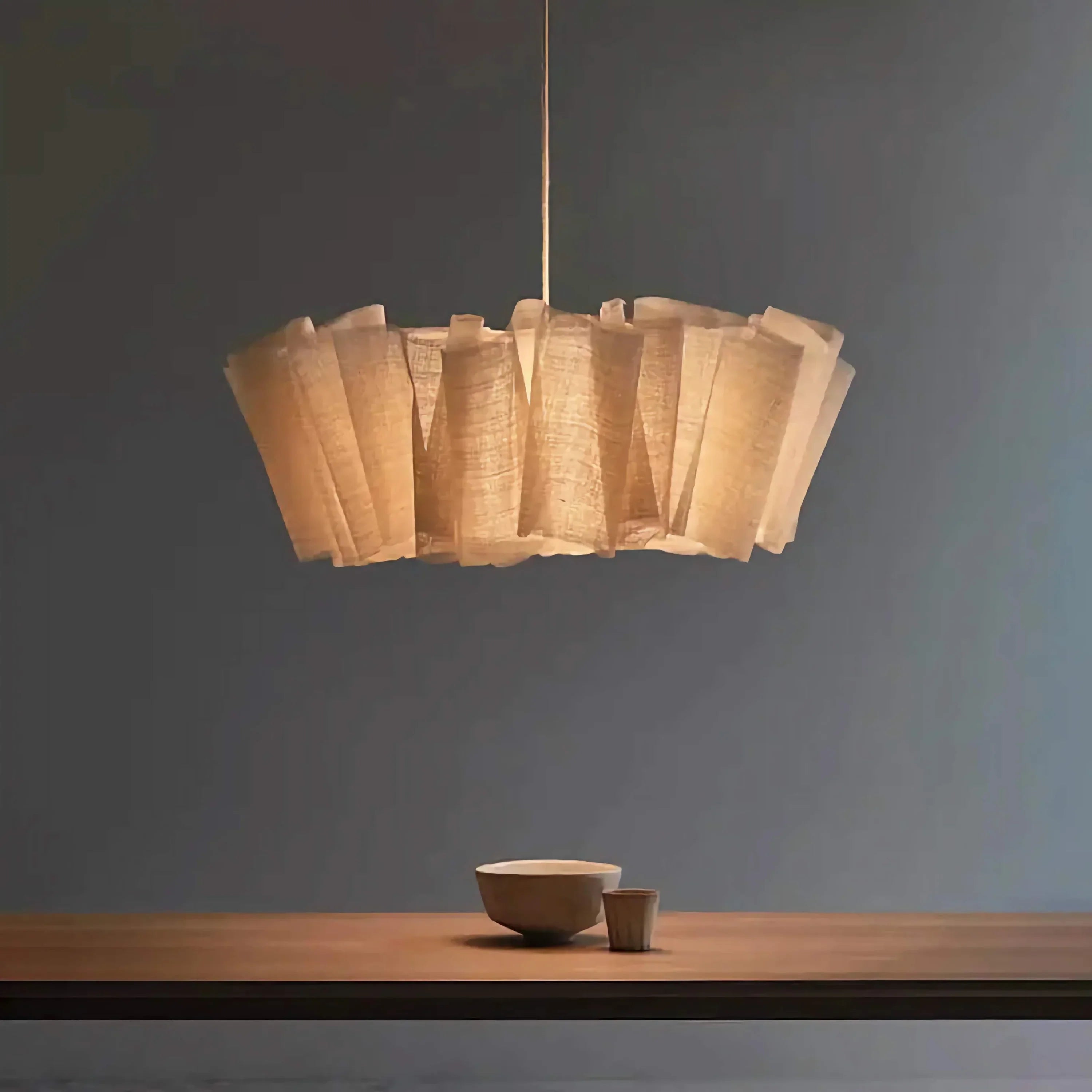 Pendant Light Hand Knitted Fabric Shade 10–15 m² Japandi Dining Room Bedroom Hanging Ceiling Lamp Minimalist Cottagecore | Thomler