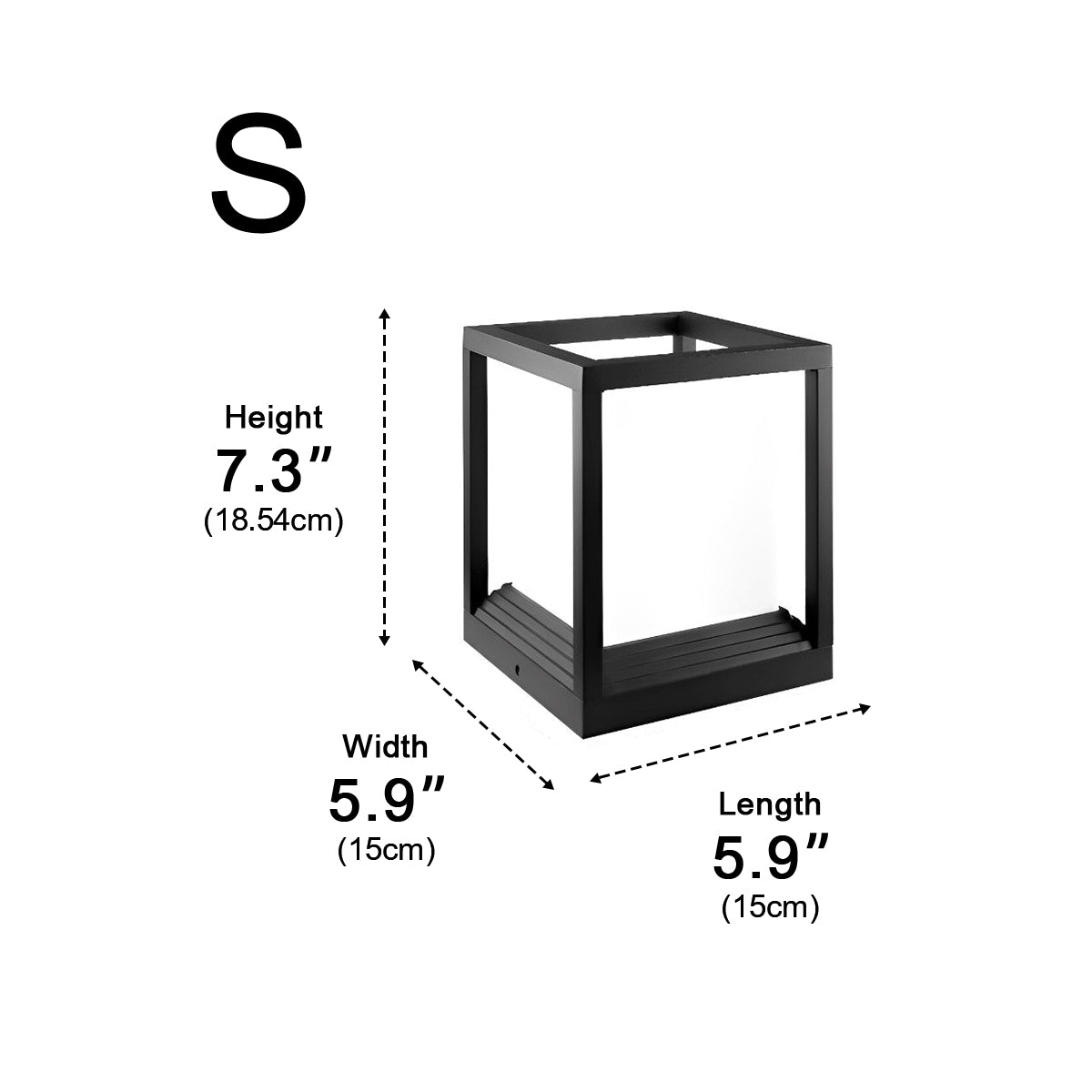 Pedestal Lamp Aluminium 22.5 cm Matte Black Garden Driveway Solar LED Fence Post Light | Thomler