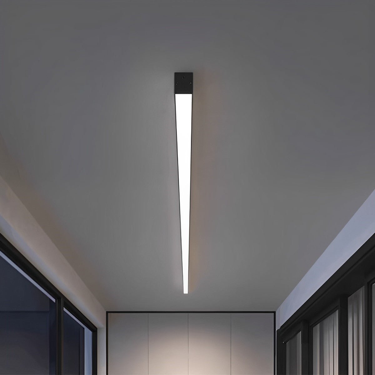 Ceiling Light Aluminium Linear 200.0 cm Black Dimmable LED Living Room Hallway Bedroom Modern Strip Lighting | Thomler