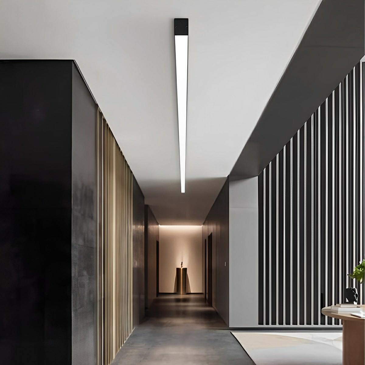 Ceiling Light Aluminium Linear 200.0 cm Black Dimmable LED Living Room Hallway Bedroom Modern Strip Lighting | Thomler