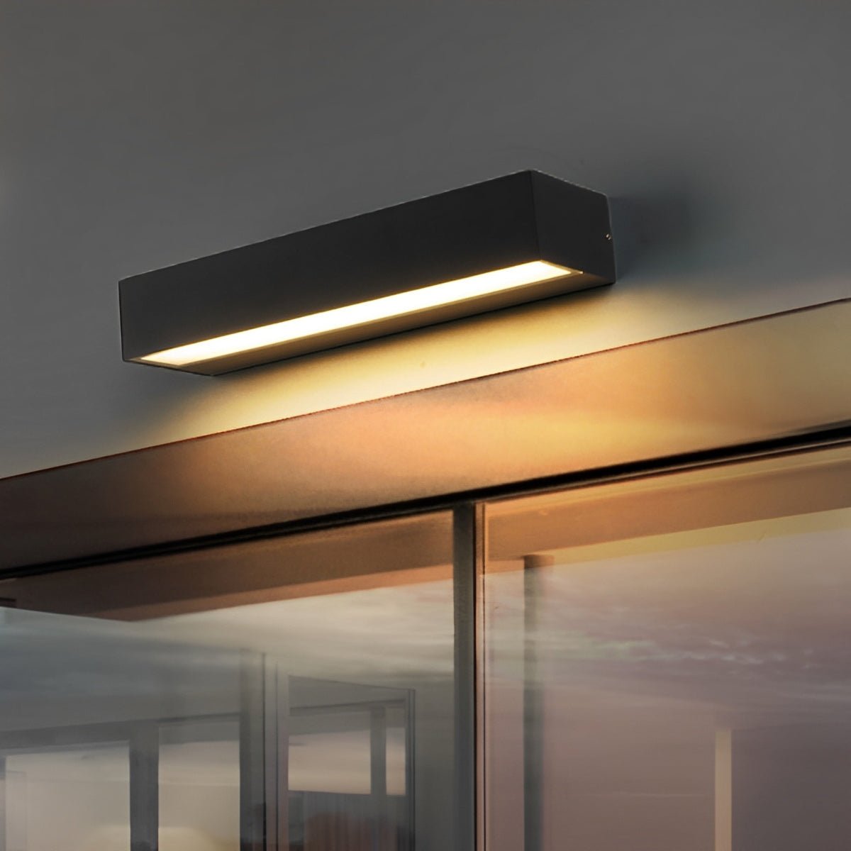 Outdoor Wall Lamp Die-Cast Aluminum 12–48W Black 7.9–31.5 in Modern Entryway Balcony Lighting | Thomler